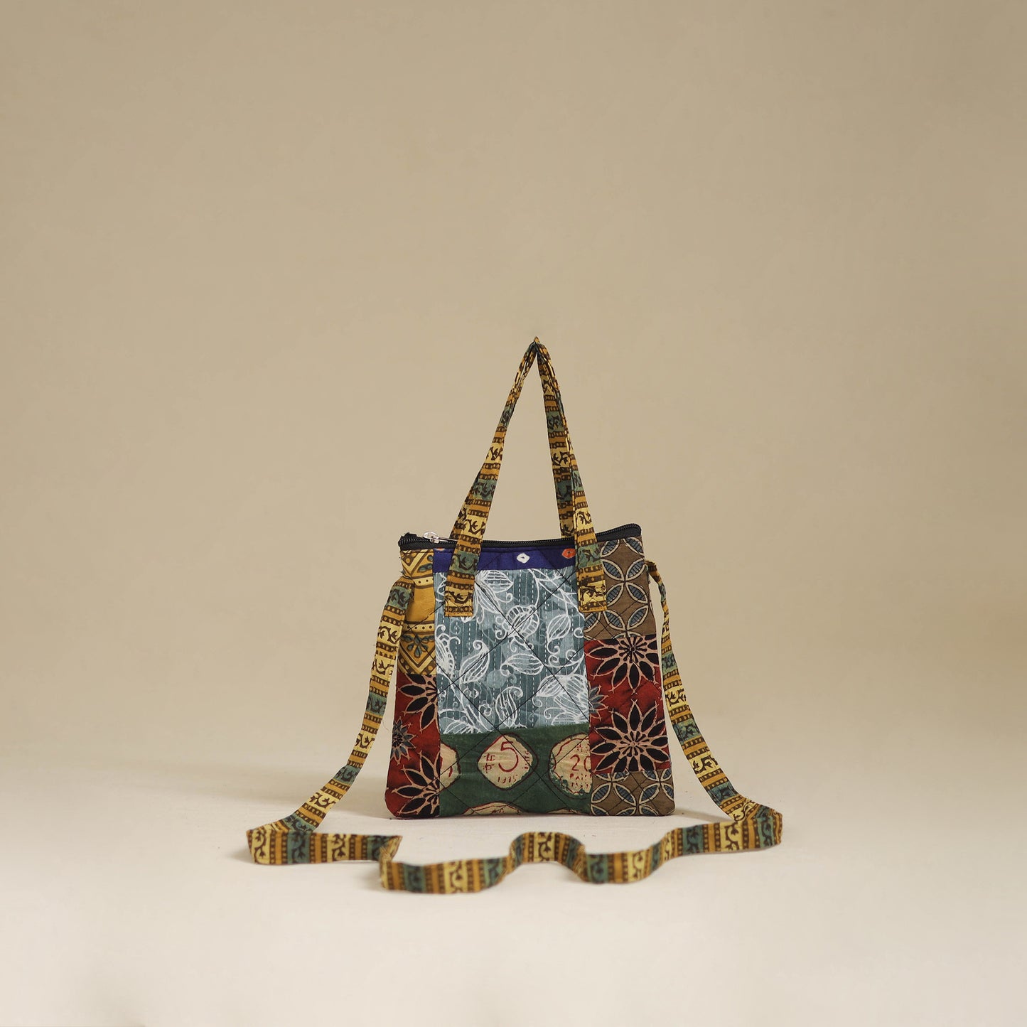 Handmade Quilted Patchwork Sling Bag 27