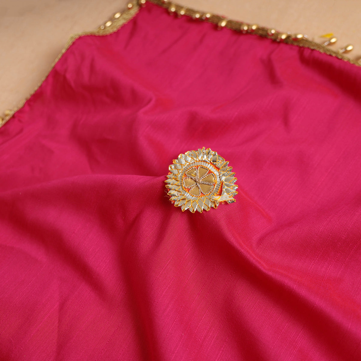 Handcrafted Lace Bead Work Pooja Thali Cover 23