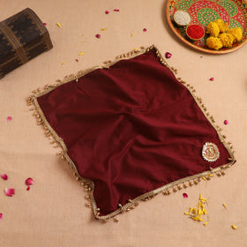 Handcrafted Lace Bead Work Pooja Thali Cover 24