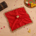 Handcrafted Lace Bead Work Pooja Thali Cover 25
