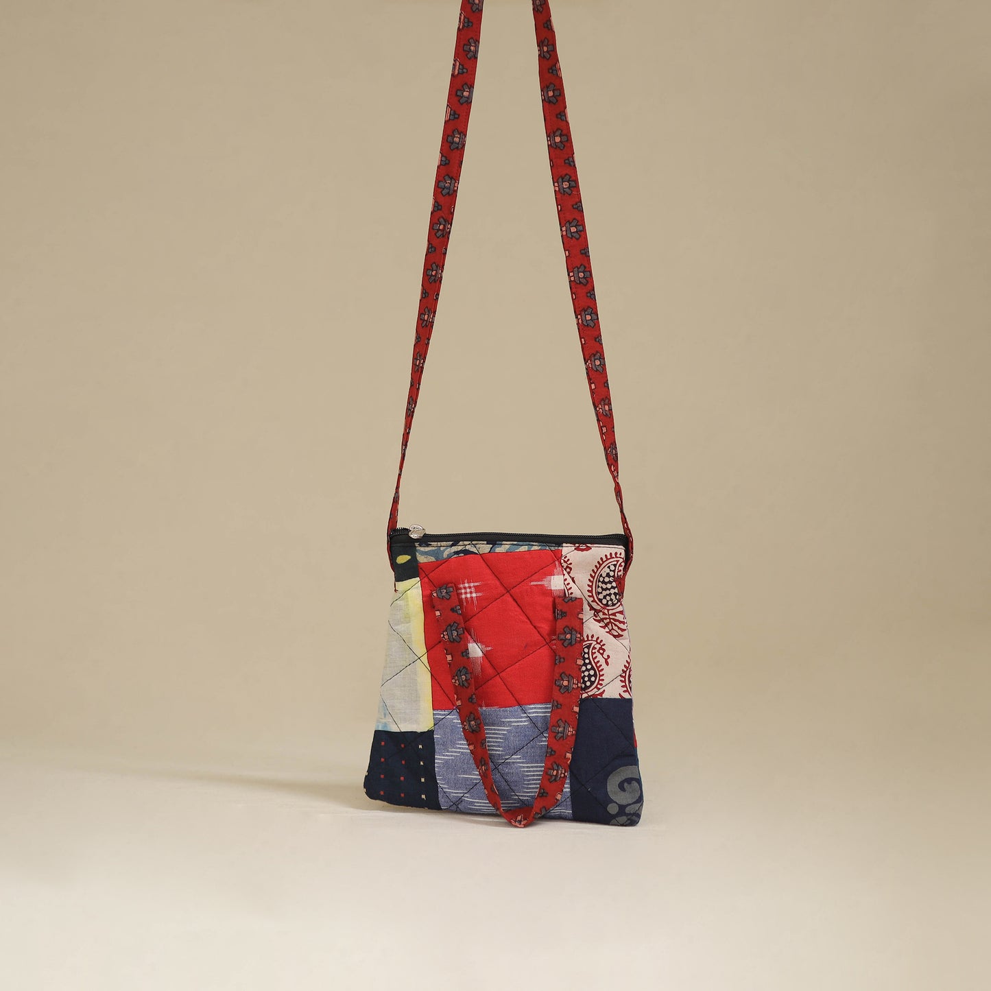 Handmade Quilted Patchwork Sling Bag 34