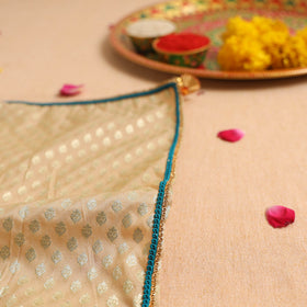 Handcrafted Lace Gota Work Pooja Thali Cover 27