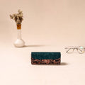 Embossed Leather Flap Kalamkari Spectacle Case by Asalkaar 07
