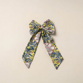 Yellow Handmade Fabric Bow Hair Clip