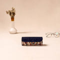 Embossed Leather Flap Kalamkari Spectacle Case by Asalkaar 08