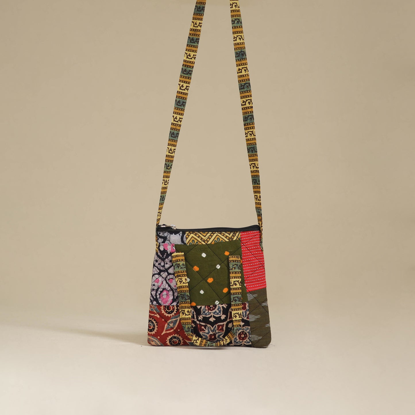 Handmade Quilted Patchwork Sling Bag 37