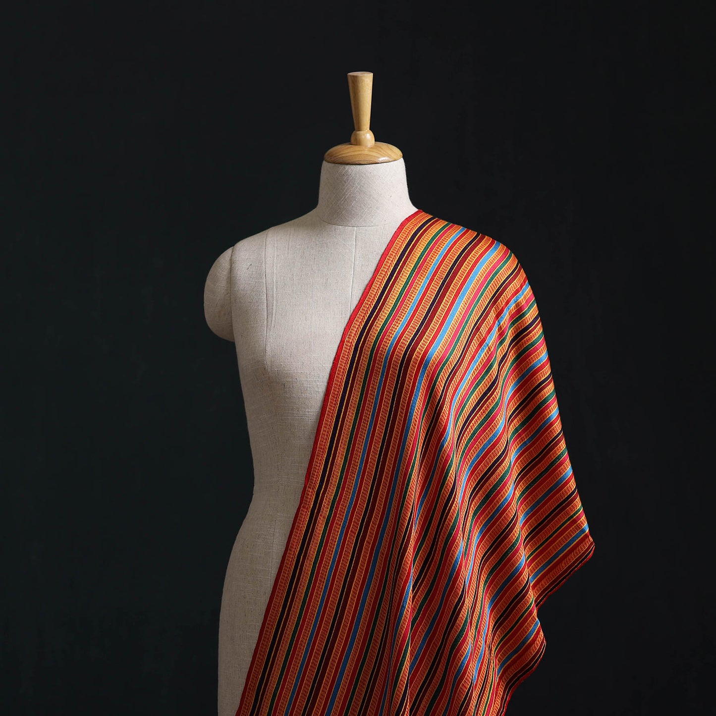 Pure Handloom Silk Cotton Mashru Fabric (Width - 22 in) 04