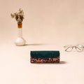 Embossed Leather Flap Kalamkari Spectacle Case by Asalkaar 13