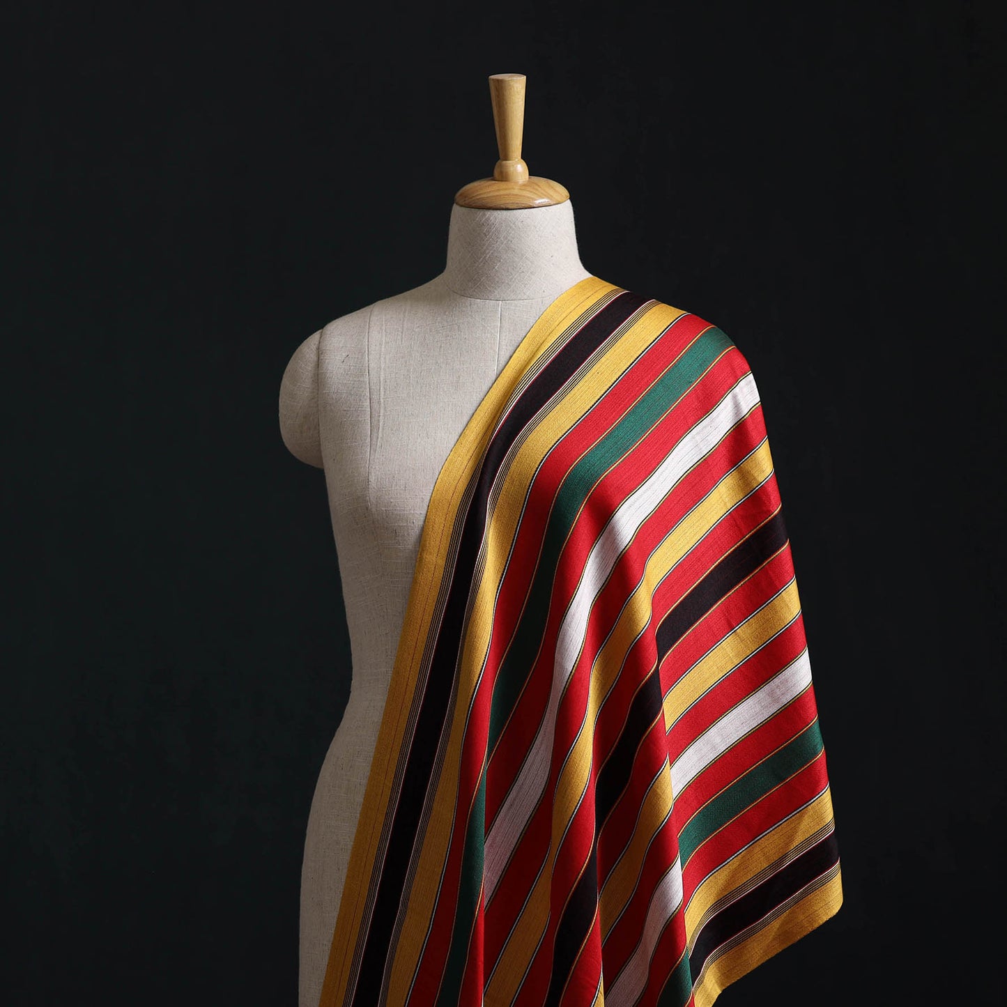 Pure Handloom Silk Cotton Mashru Fabric (Width - 22 in) 03