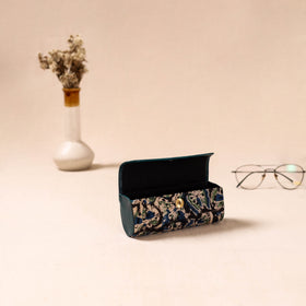 Embossed Leather Flap Kalamkari Spectacle Case by Asalkaar 15