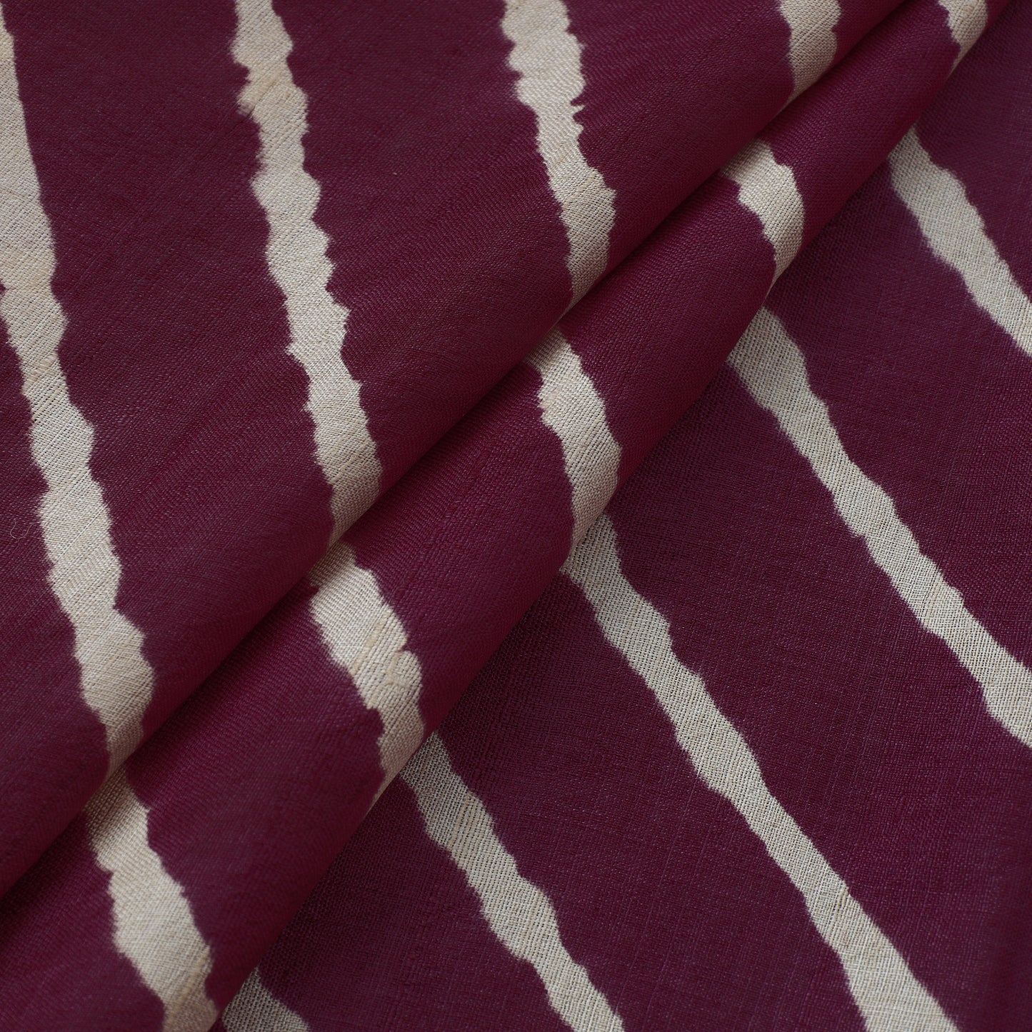 Dark Purple - Leheriya Tie-Dye Tussar Silk Handloom Fabric 85