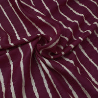 Dark Purple - Leheriya Tie-Dye Tussar Silk Handloom Fabric 85