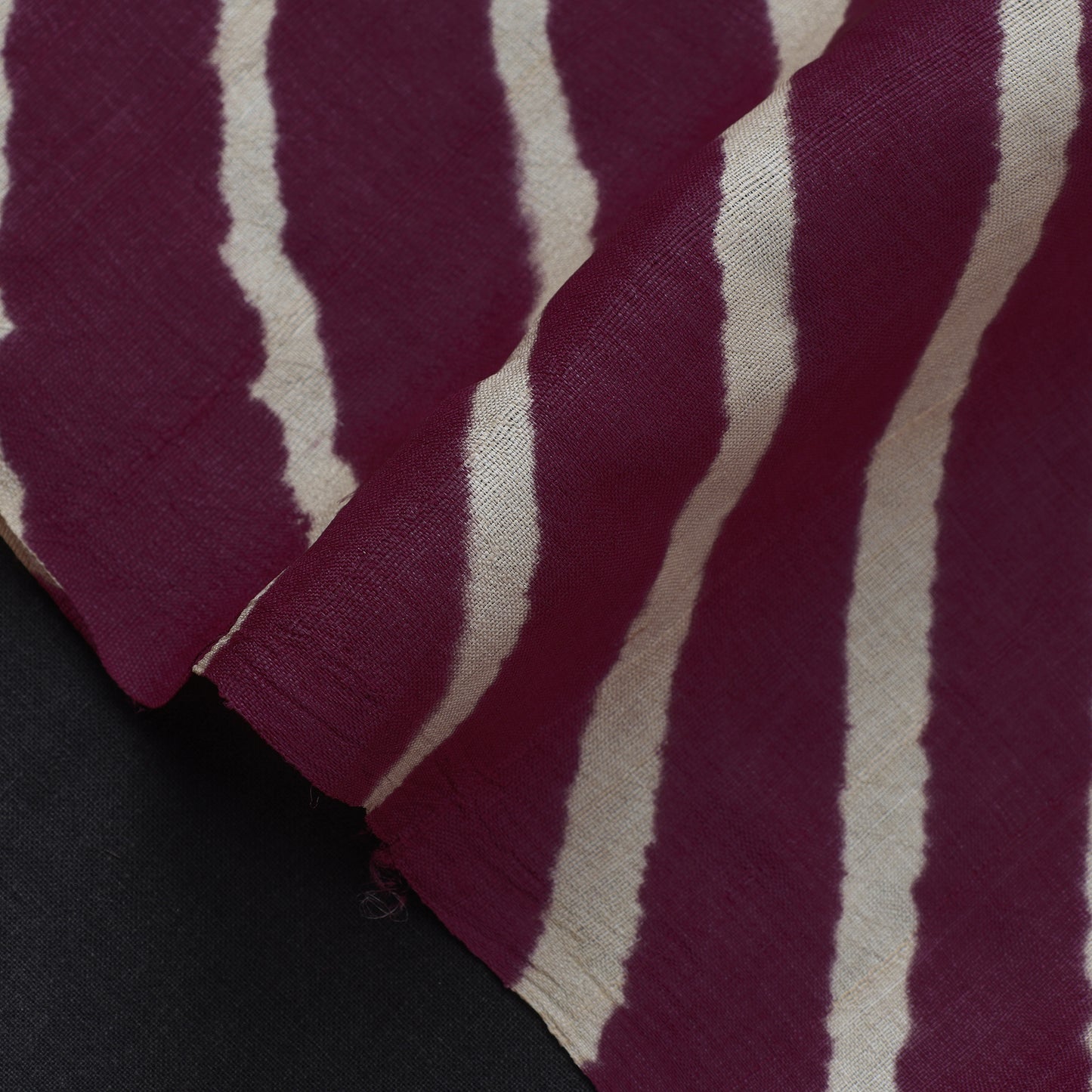 Dark Purple - Leheriya Tie-Dye Tussar Silk Handloom Fabric 85