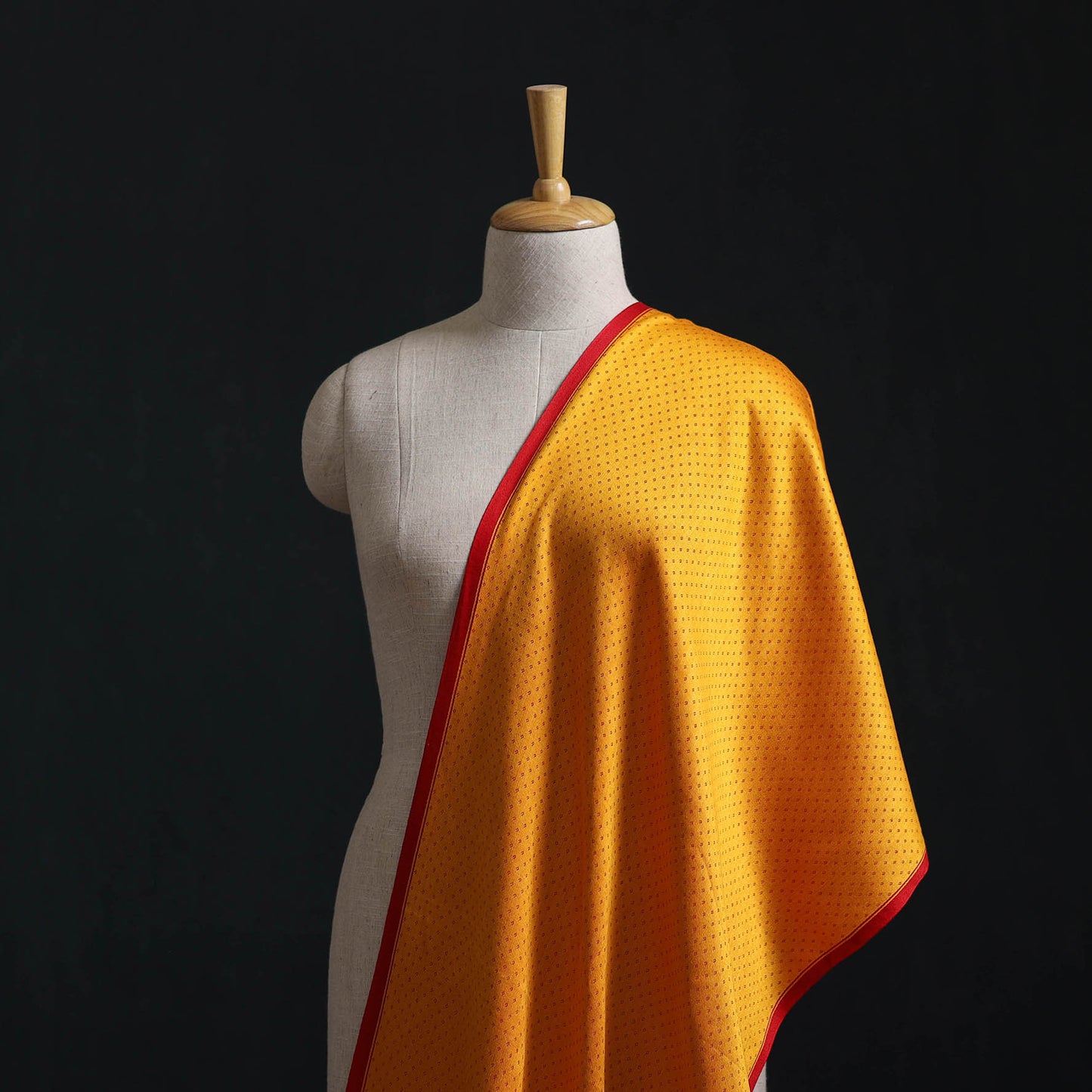 Pure Handloom Silk Cotton Mashru Fabric (Width - 22 in) 08