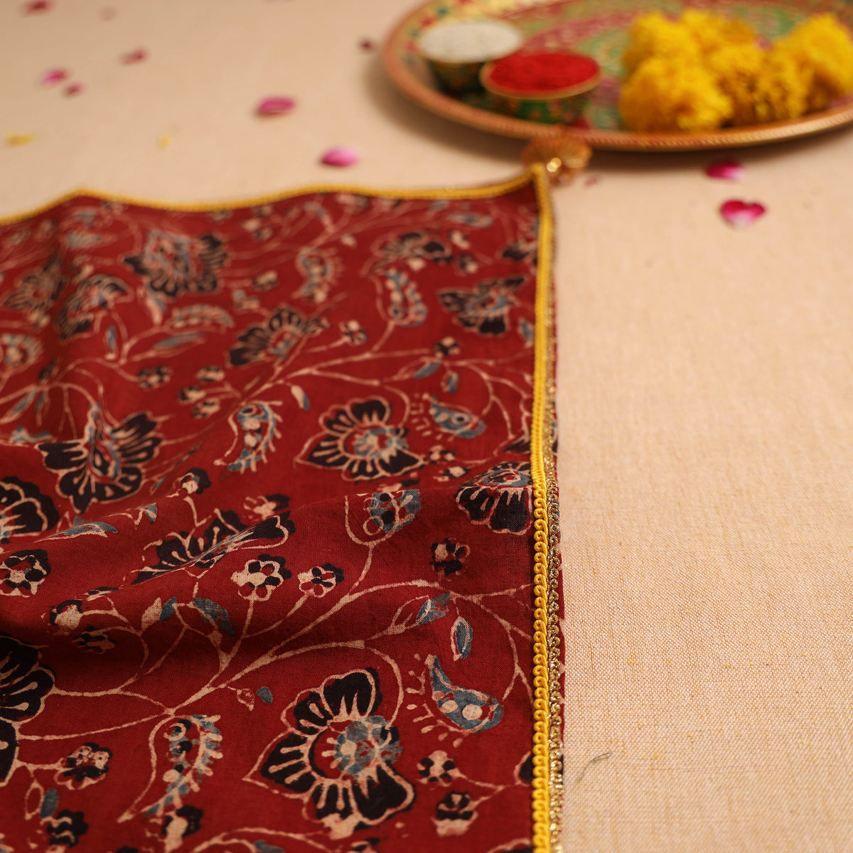 Handcrafted Lace Work Pooja Thali Cover 44