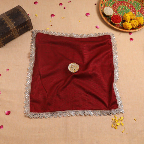 Handcrafted Lace Work Pooja Thali Cover 45