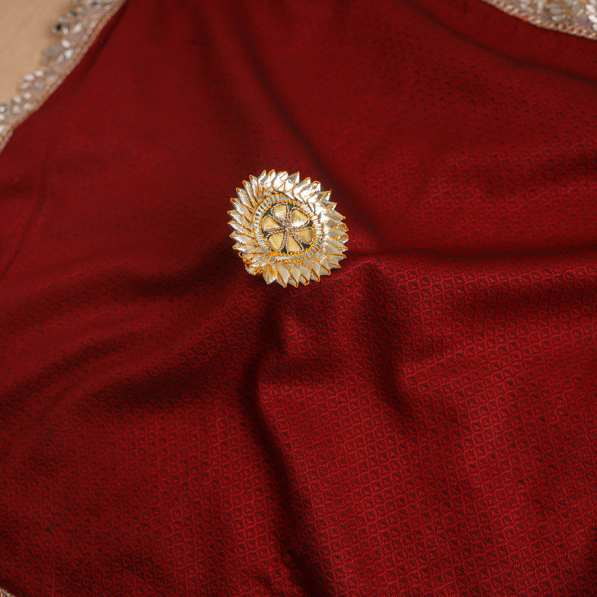 Handcrafted Lace Work Pooja Thali Cover 45
