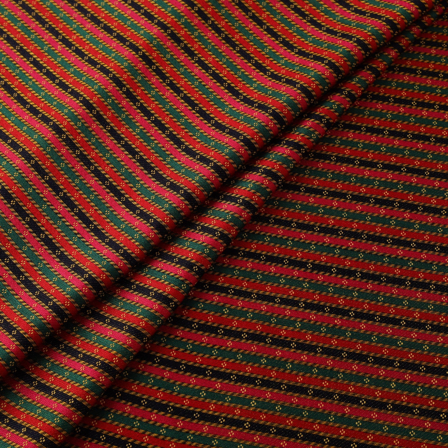 Pure Handloom Silk Cotton Mashru Fabric (Width - 22 in) 06