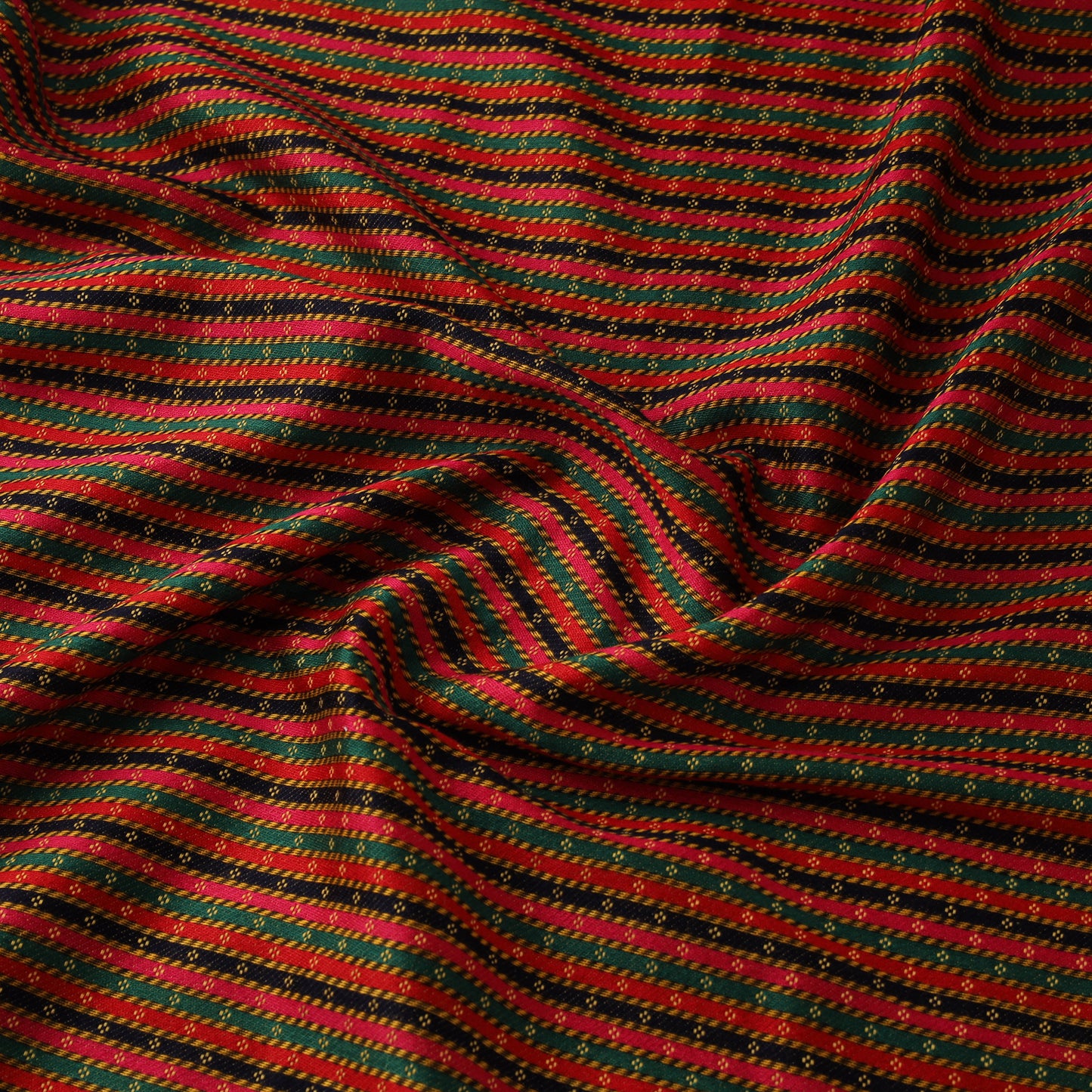 Pure Handloom Silk Cotton Mashru Fabric (Width - 22 in) 06