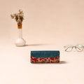 Embossed Leather Flap Kalamkari Spectacle Case by Asalkaar 26