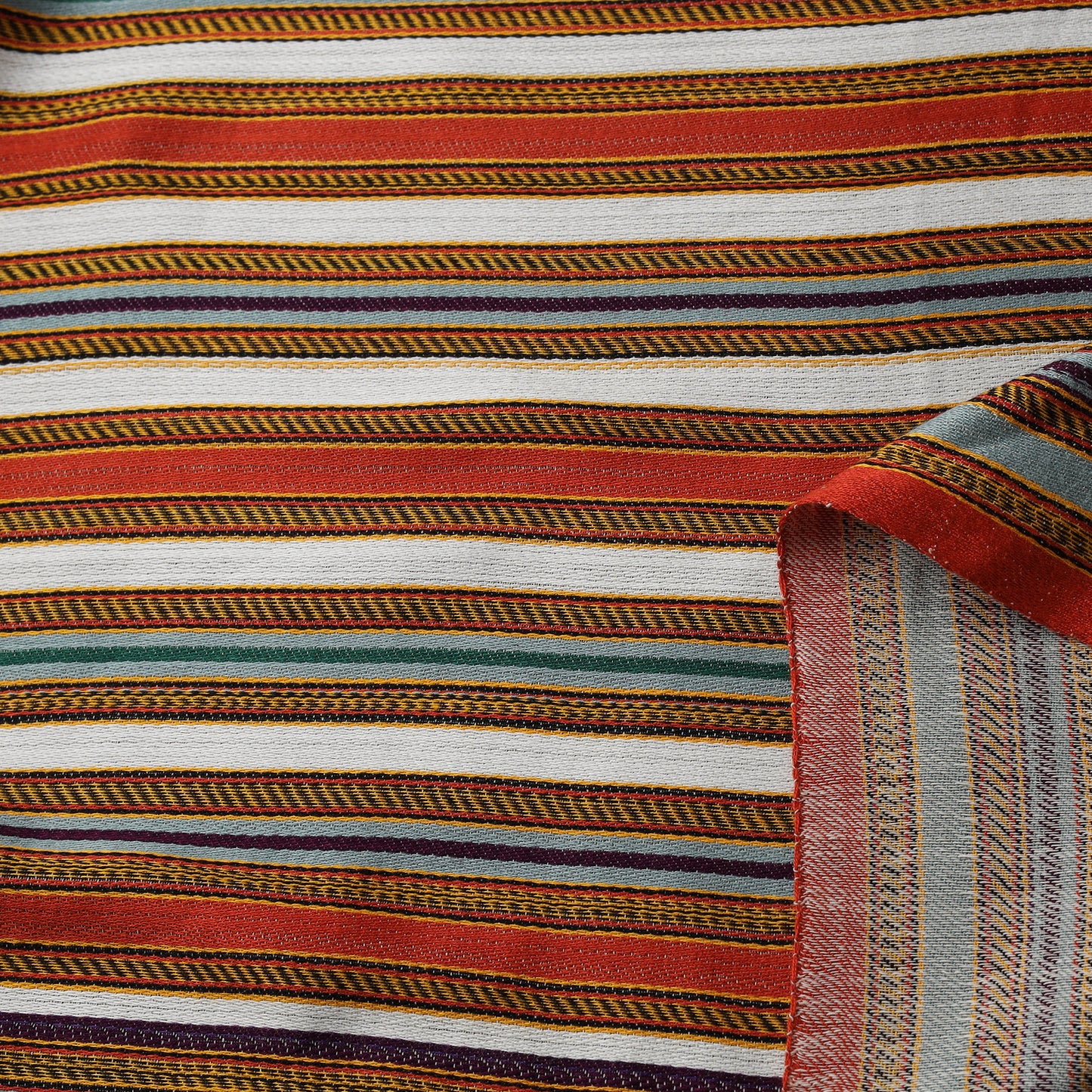 Pure Handloom Silk Cotton Mashru Fabric (Width - 22 in) 05