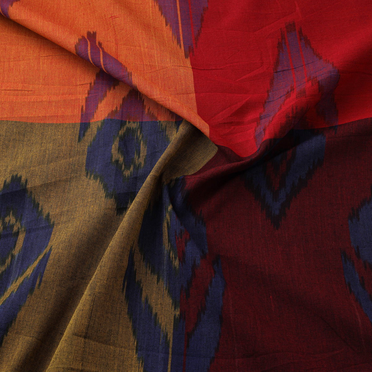 Pochampally Central Asian Ikat Pure Cotton Fabric 03