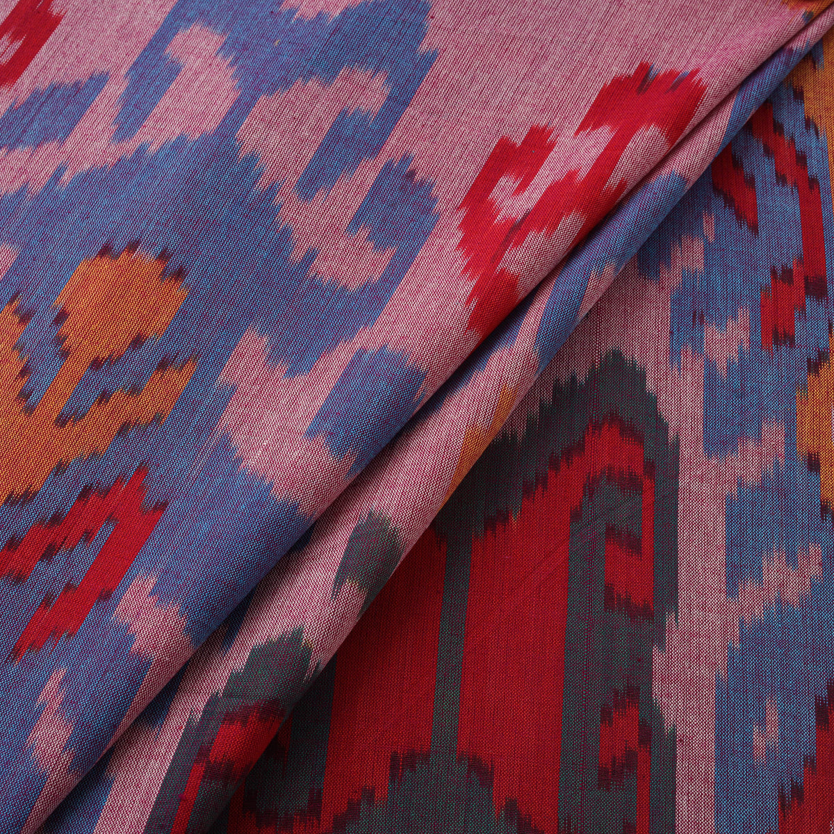 Pochampally Central Asian Ikat Pure Cotton Fabric 04