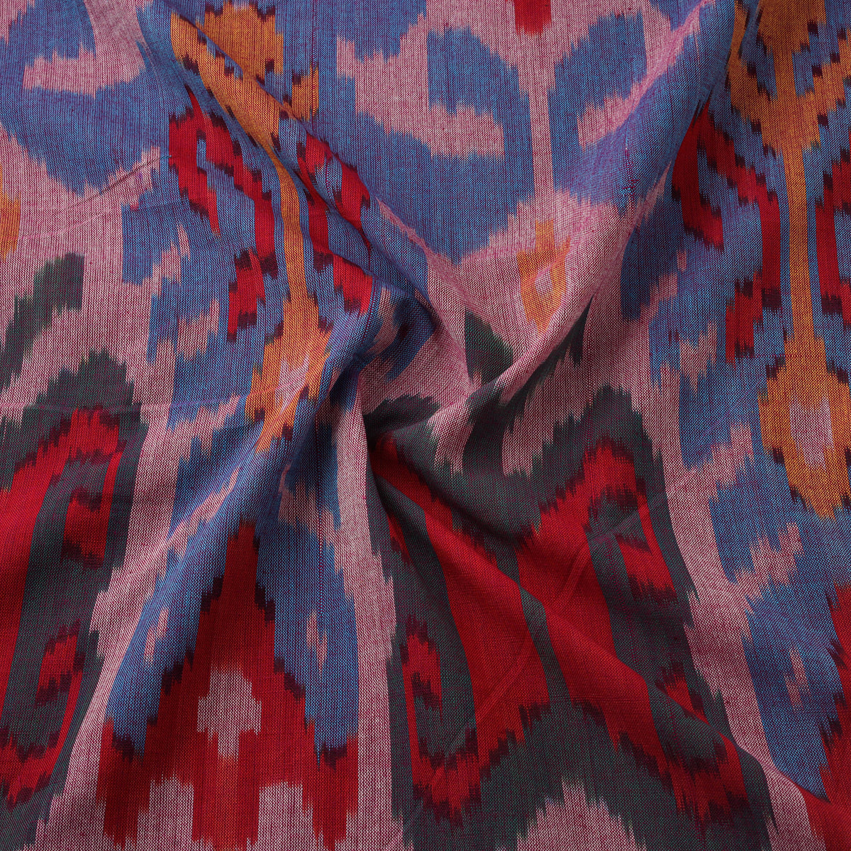 Pochampally Central Asian Ikat Pure Cotton Fabric 04