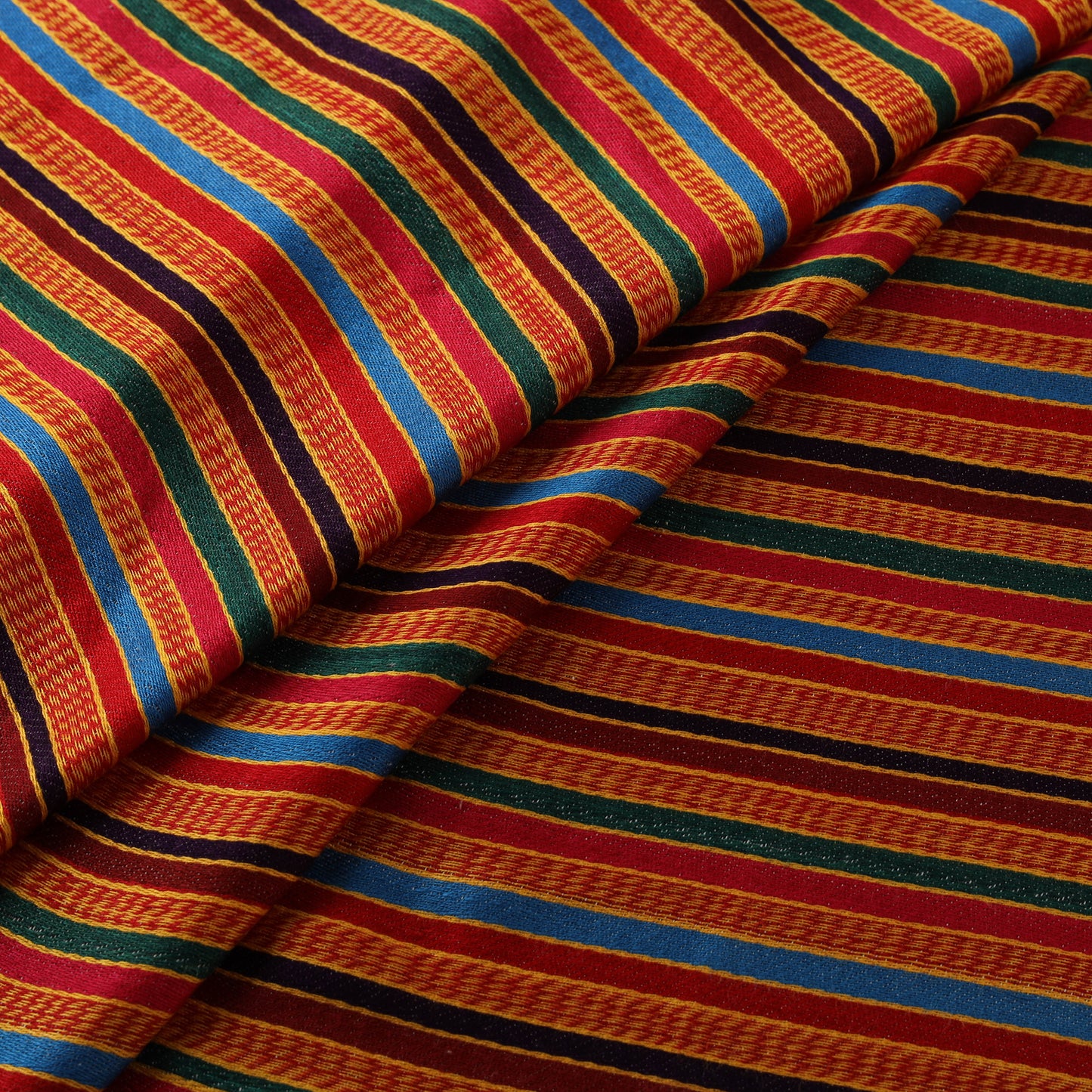 Pure Handloom Silk Cotton Mashru Fabric (Width - 22 in) 04