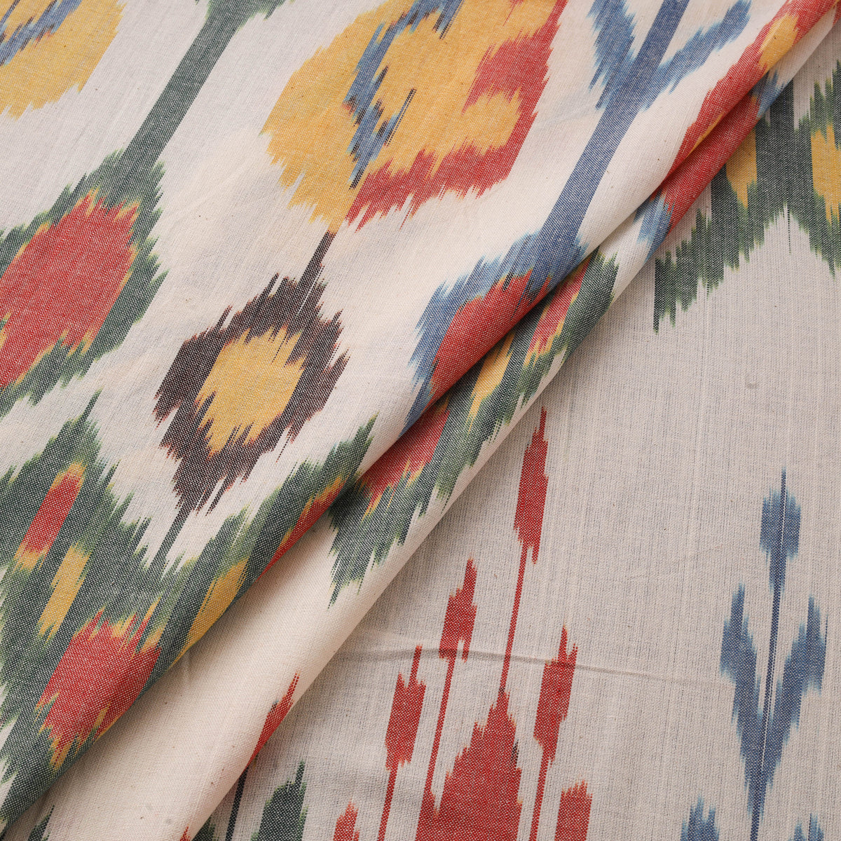 Pochampally Central Asian Ikat Pure Cotton Fabric 05