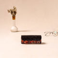 Embossed Leather Flap Kalamkari Spectacle Case by Asalkaar 34