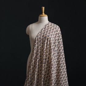 Bagru Hand Block Print Natural Dyed Pure Mul Cotton Fabric 01