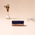 Embossed Leather Flap Kalamkari Spectacle Case by Asalkaar 36