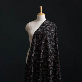 Black - Jahota Hand Block Print Natural Dyed Pure Mul Cotton Fabric 02