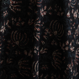 Black - Jahota Hand Block Print Natural Dyed Pure Mul Cotton Fabric 02