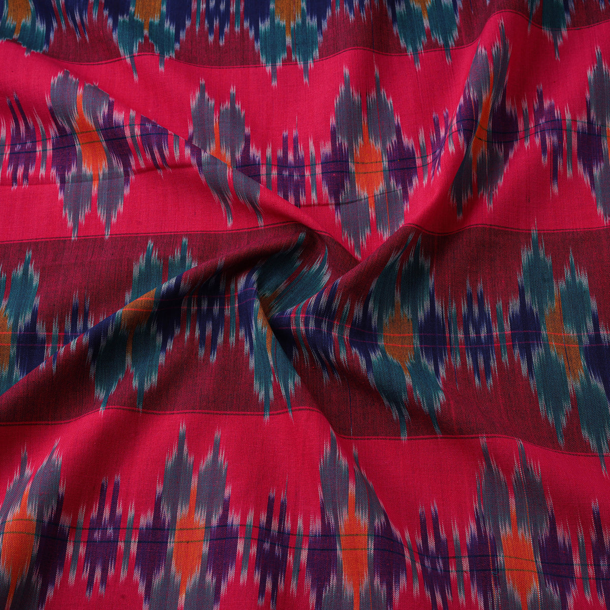 Pochampally Central Asian Ikat Pure Cotton Fabric 08