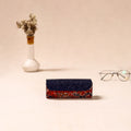 Embossed Leather Flap Kalamkari Spectacle Case by Asalkaar 45