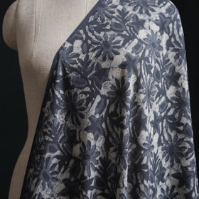 Grey - Batik Dabu Hand Block Print Natural Dyed Pure Mul Cotton Fabric 07