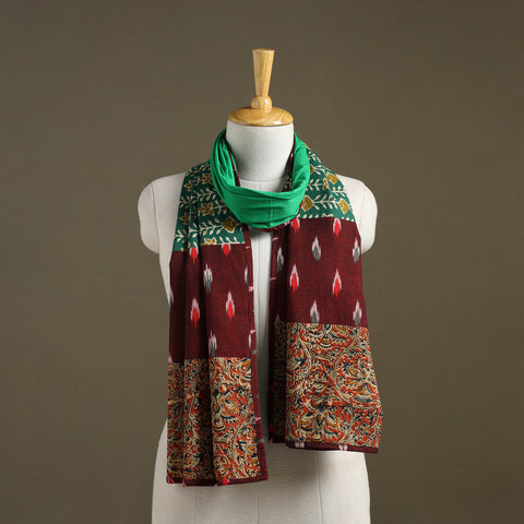 Multicolor - plain cotton patchwork stole 03 - handcrafted