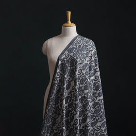 Grey - Batik Dabu Hand Block Print Natural Dyed Pure Mul Cotton Fabric 09