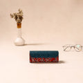 Embossed Leather Flap Kalamkari Spectacle Case by Asalkaar 49