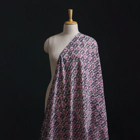 Purple - Batik Dabu Hand Block Print Natural Dyed Pure Mul Cotton Fabric 10