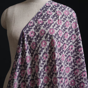 Purple - Batik Dabu Hand Block Print Natural Dyed Pure Mul Cotton Fabric 10