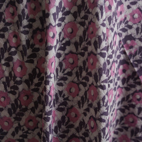 Purple - Batik Dabu Hand Block Print Natural Dyed Pure Mul Cotton Fabric 10