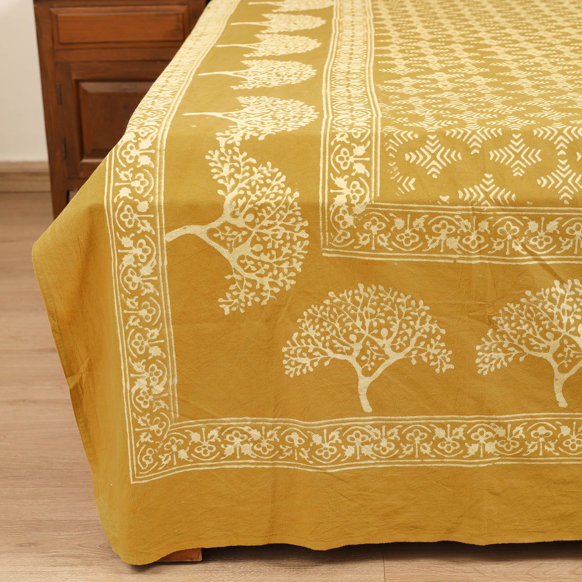 Pipad Hand Block Print Double Bedsheet with 2 Pillow Cover Set (108 x 90 in) 30