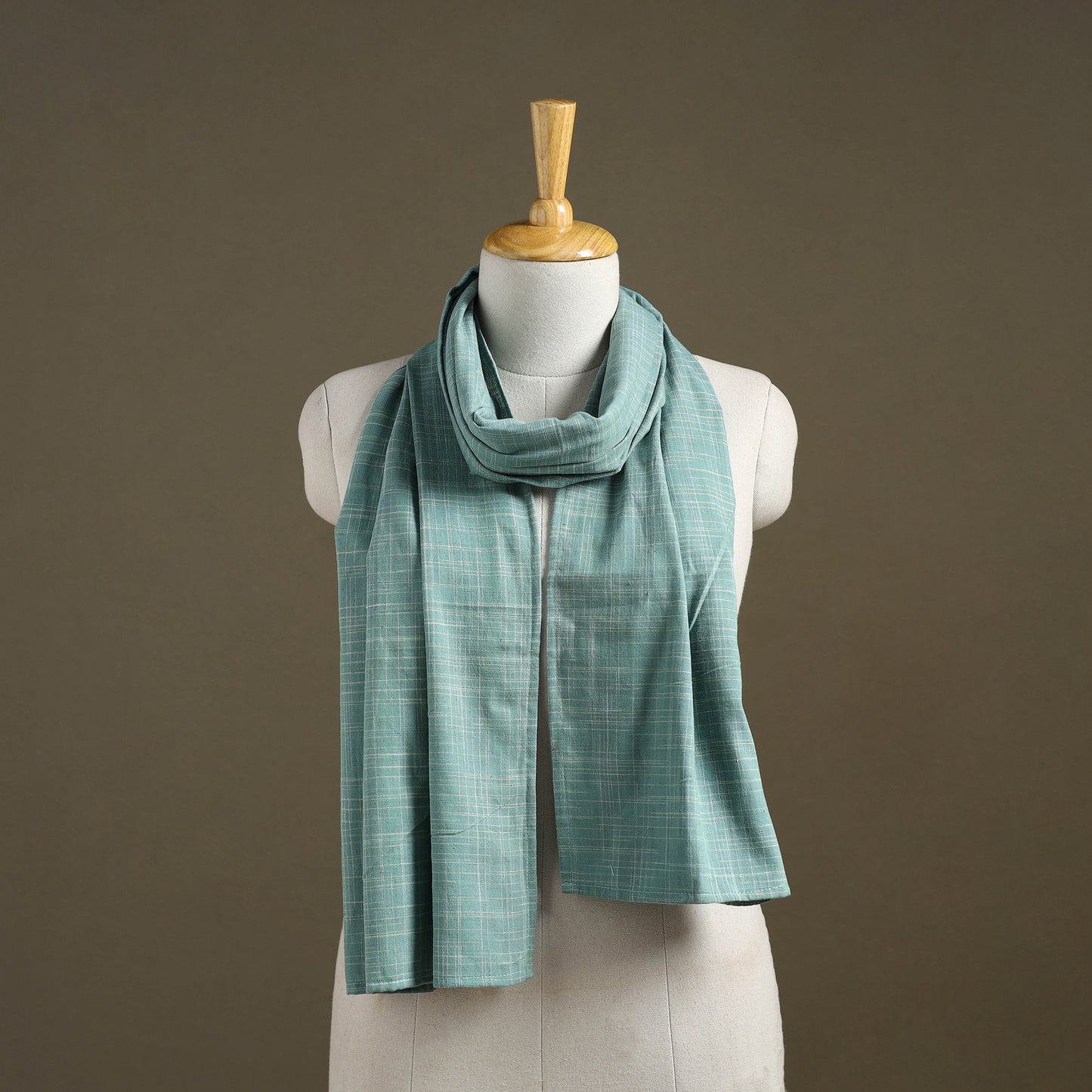 Green Plain Cotton Stole
