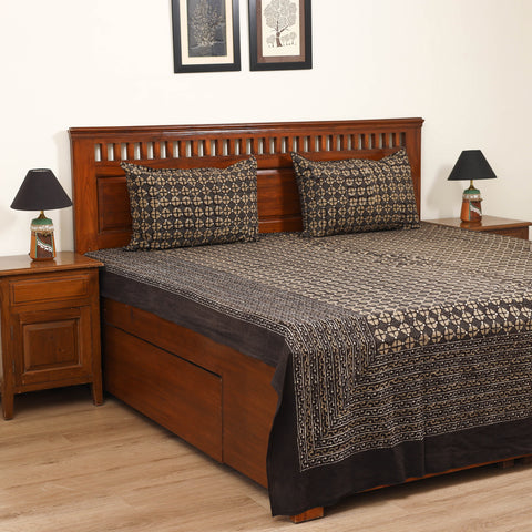 Pipad Hand Block Print Double Bedsheet with 2 Pillow Cover Set (108 x 90 in) 31