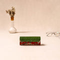 Embossed Leather Flap Kalamkari Spectacle Case by Asalkaar 60