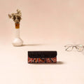Embossed Leather Flap Kalamkari Spectacle Case by Asalkaar 61