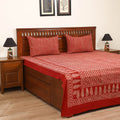 Pipad Hand Block Print Double Bedsheet with 2 Pillow Cover Set (108 x 90 in) 33
